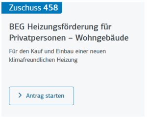 Anleitung Heizungsförderung KfW 458