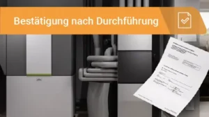 Begener kfw Heizungsförderung Bestätigung nach Durchfuehrung BnD